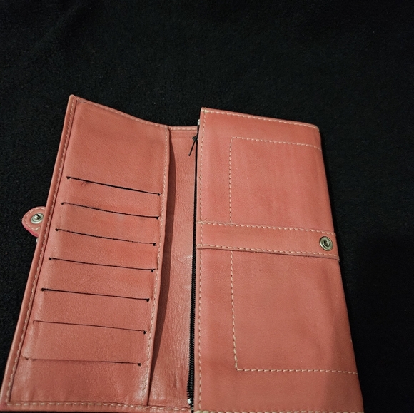 No Brand Salmon/Pinkish Bi-Fold Faux Leather Wallet - Picture 5 of 6